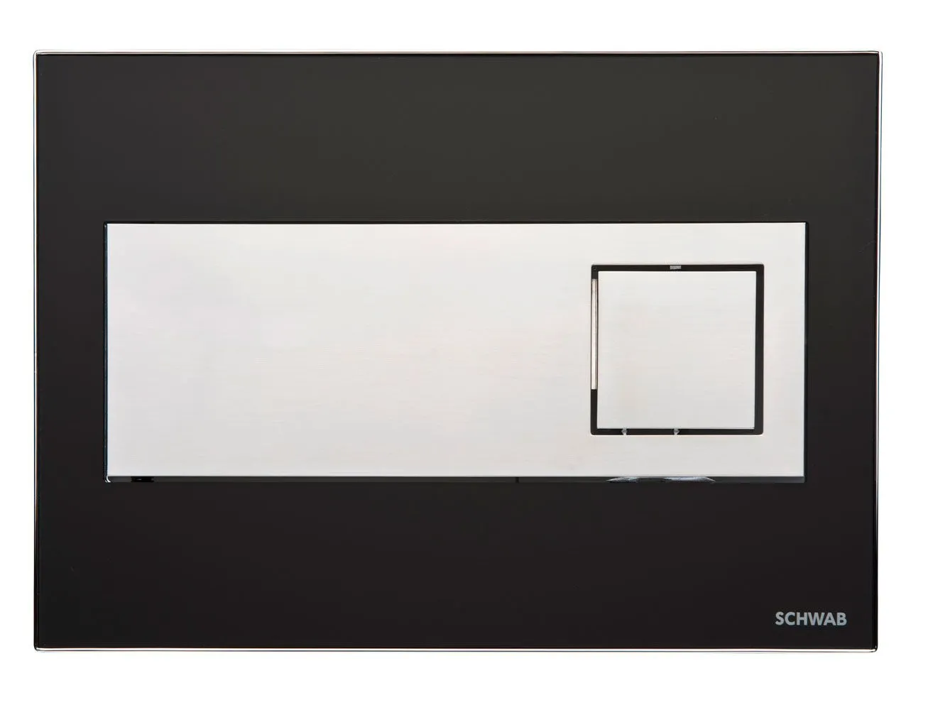 FLUSHING PLATE CARO TRANSPARENT PLASTIC, black