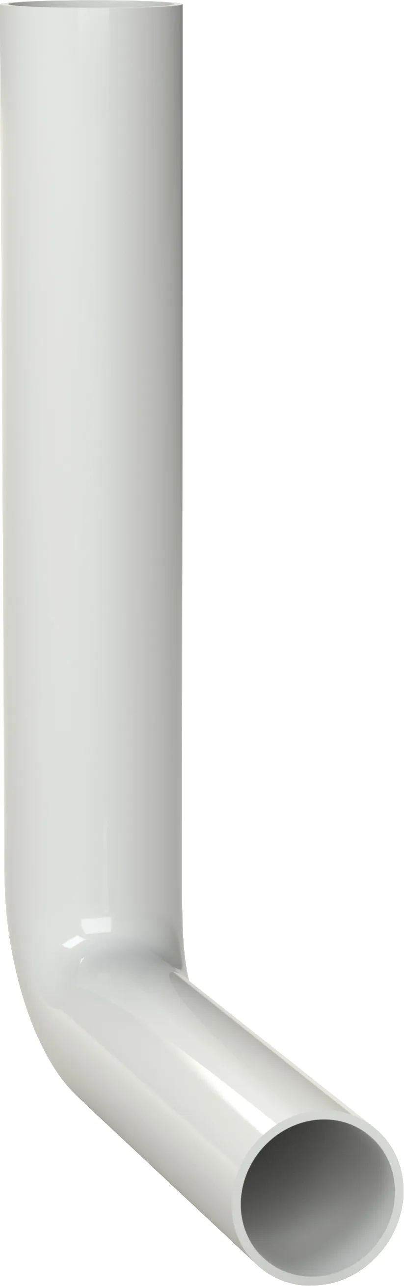 Flush pipe elbow 380 x 210, white
