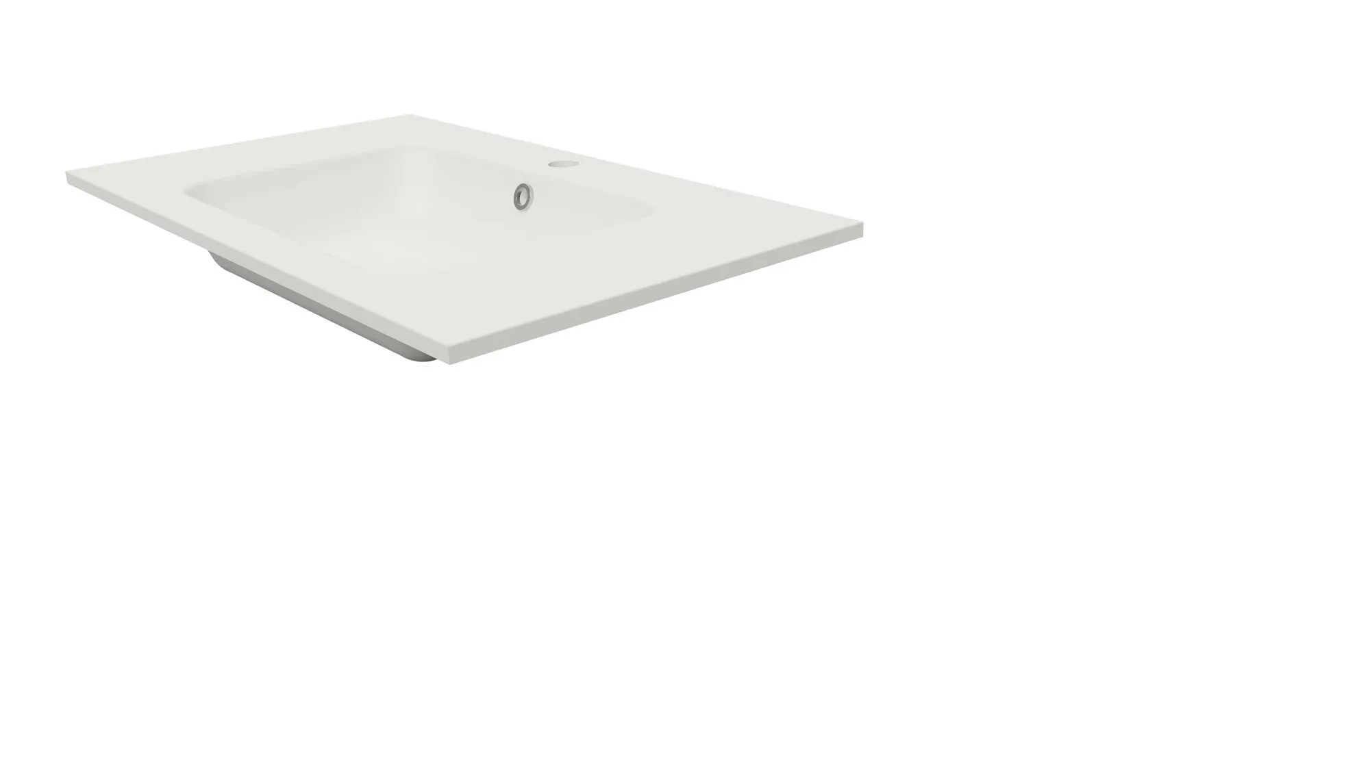 Lusso wastafel 80 cm wit, 1 kraangat