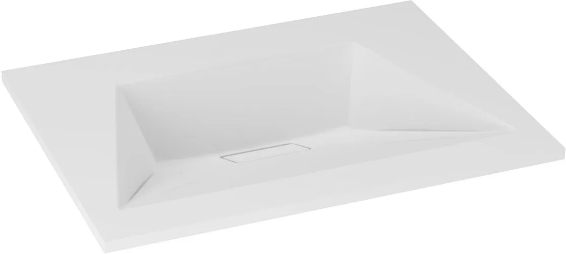 Designo wastafel 60 cm mat wit, zonder kraangat