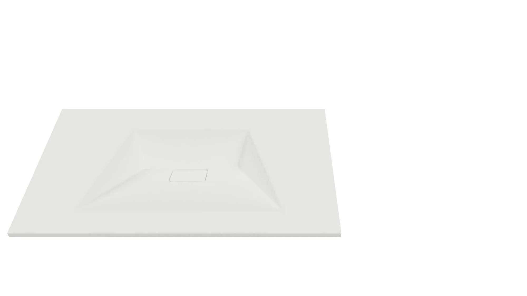 Designo wastafel 80 cm mat wit, zonder kraangat