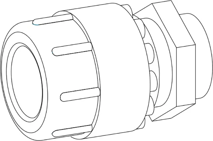 Overgangskoppeling met capulair soldeereind 16 x 15 mm, zwart