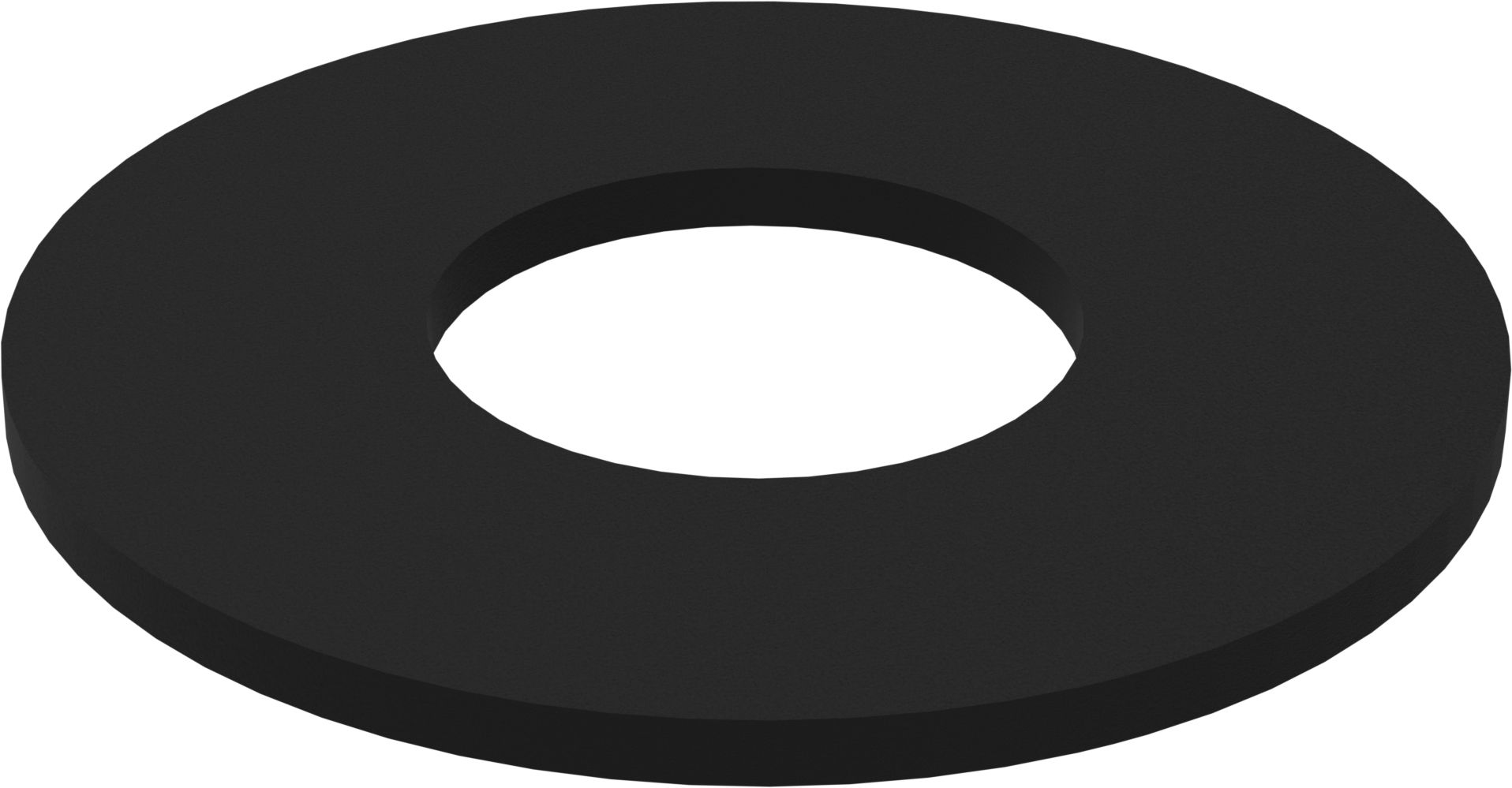 Flush valve rubber gasket 28 x 65 x 3 mm, black