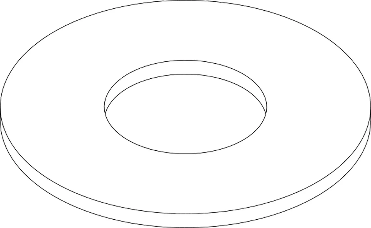 Flush valve rubber gasket 28 x 65 x 3 mm, black