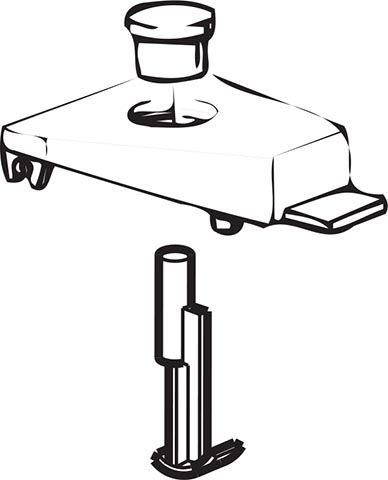 Push button white with flush interruption WISA 500/750