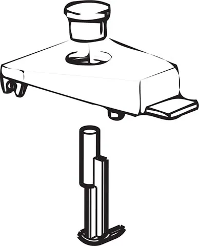 Push button white with flush interruption WISA 500/750