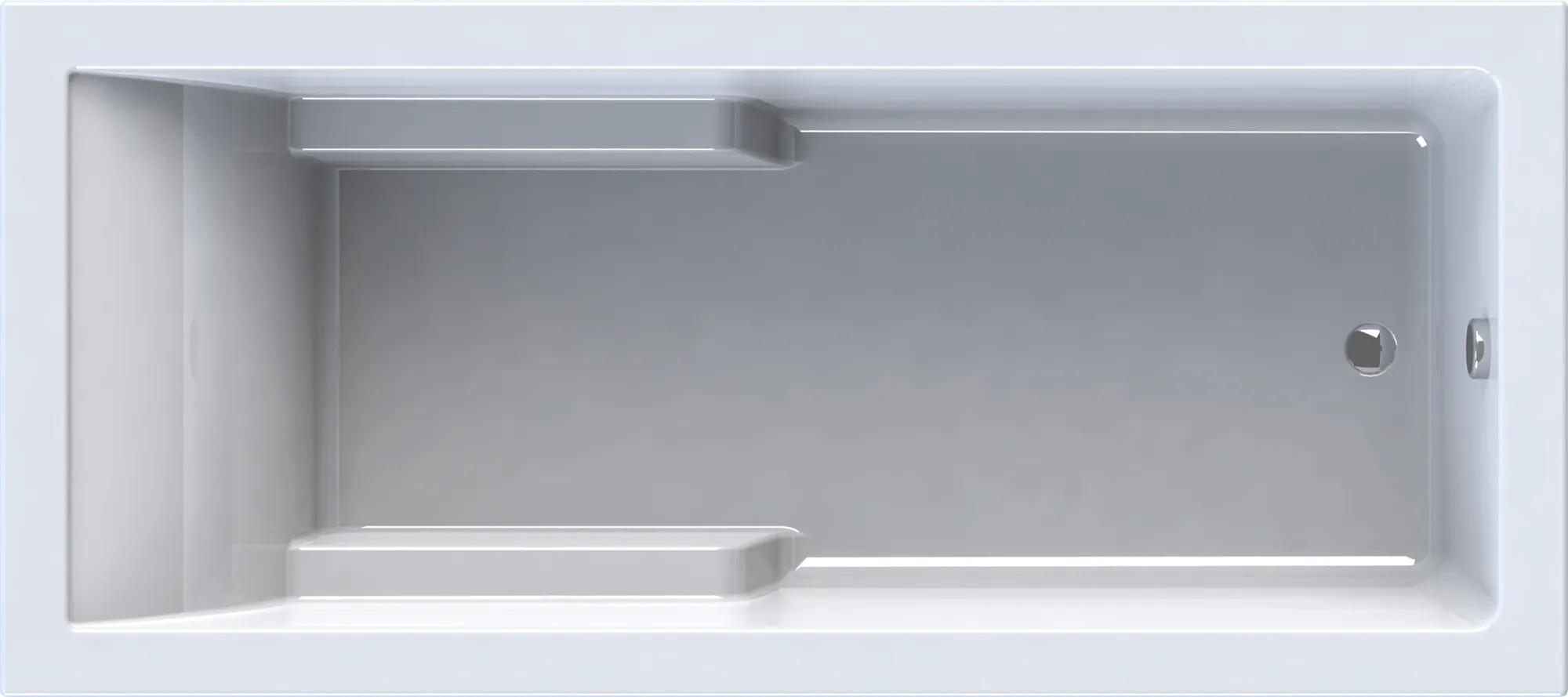 Basilia shower 180x80 cm, wit