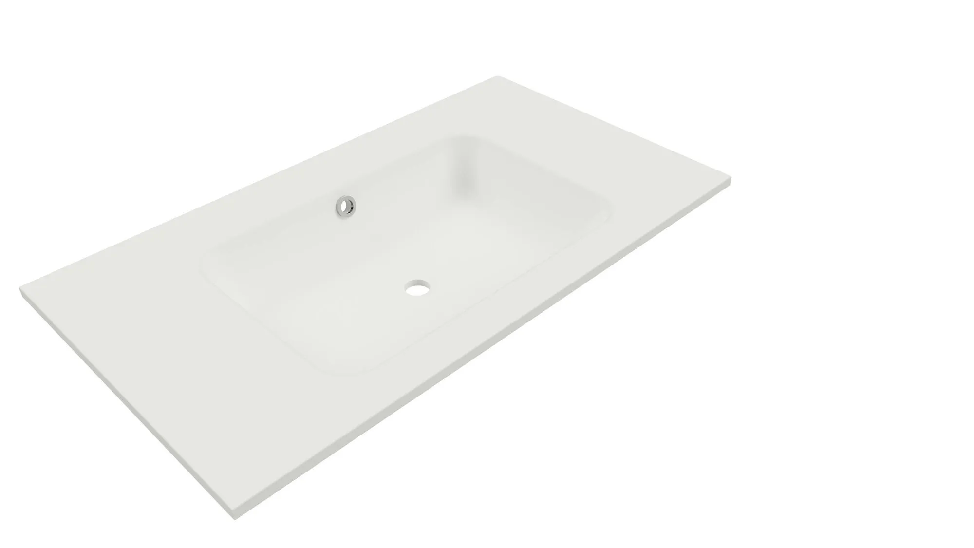 Lusso wastafel 80 cm wit, zonder kraangat
