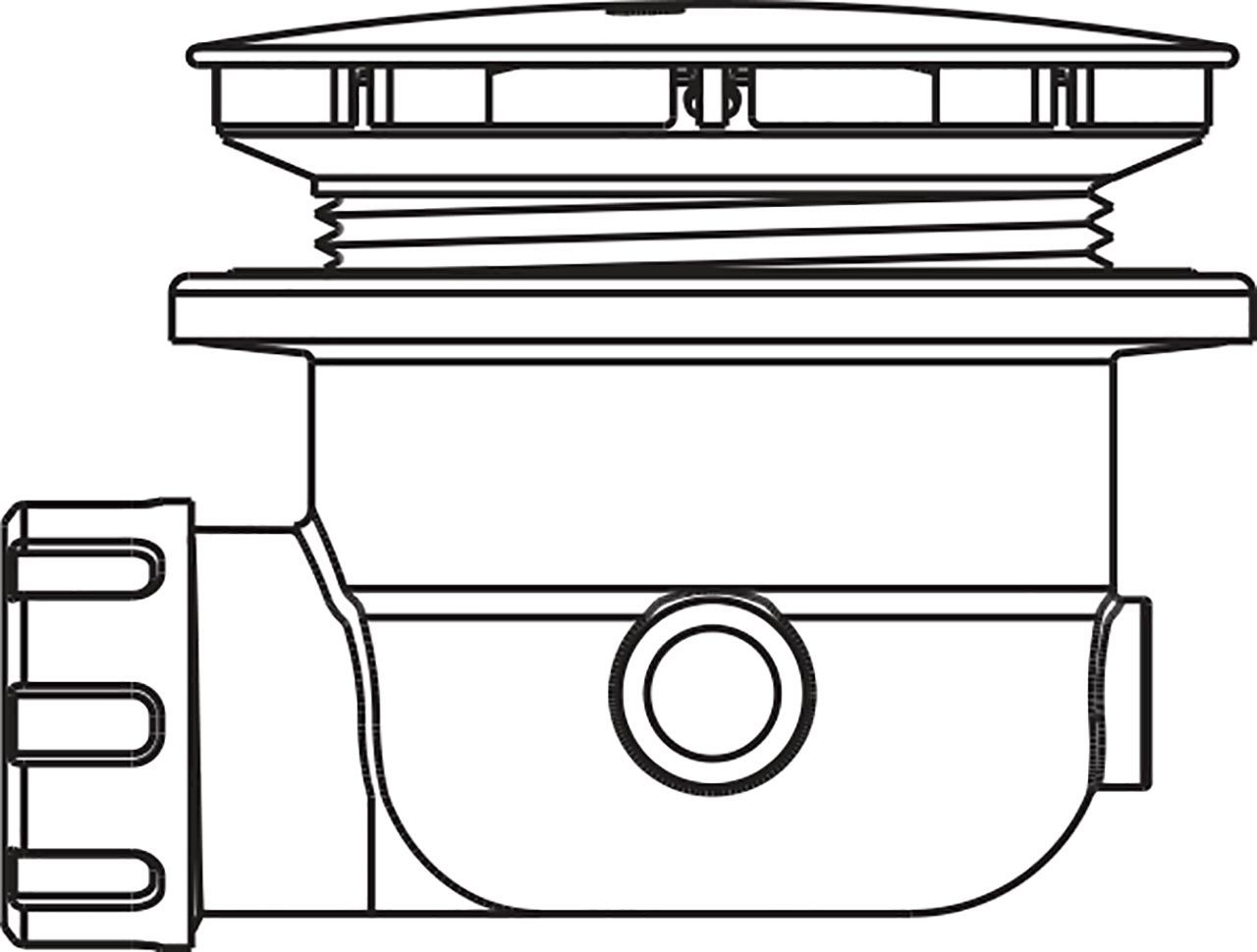Douchebaksifon 90 mm, chroom
