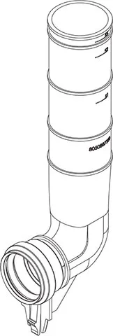 Valpijpbocht met lip L=245 mm