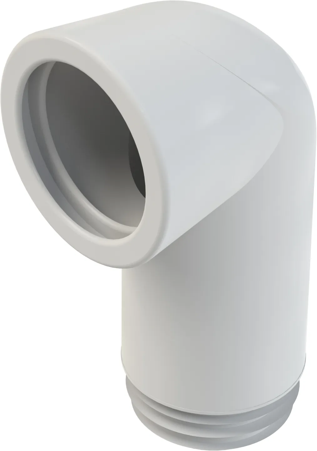 Afvoerbocht no 302C L=180mm, wit