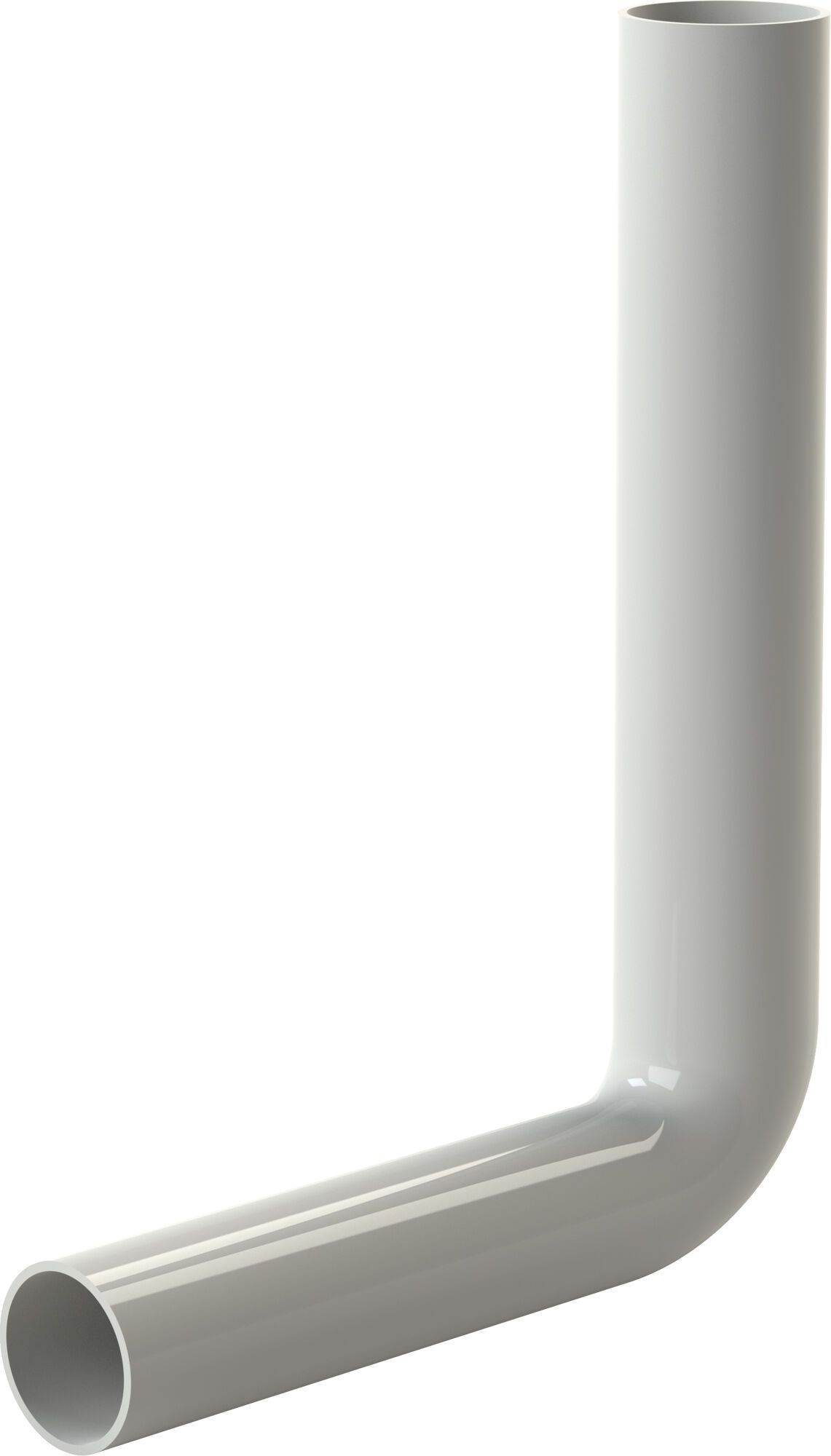 Flush pipe elbow 380 x 210, white