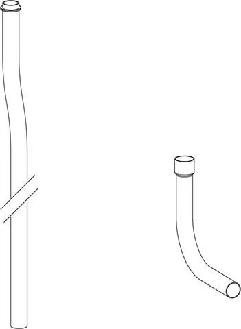 Set valpijp en valpijpbocht WISA 285, wit