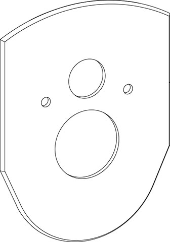 Placa de cubierta Vario, blanca