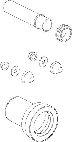 WC aansluitset L=230mm