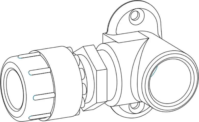 Muurplaatcombinatie G 1/2 x 16 mm, zwart