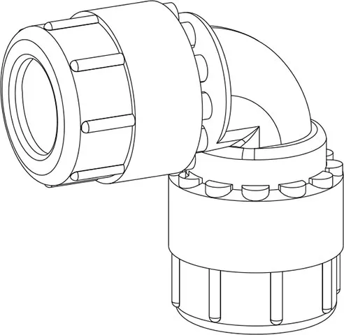 Simplast knie 50 mm, zwart