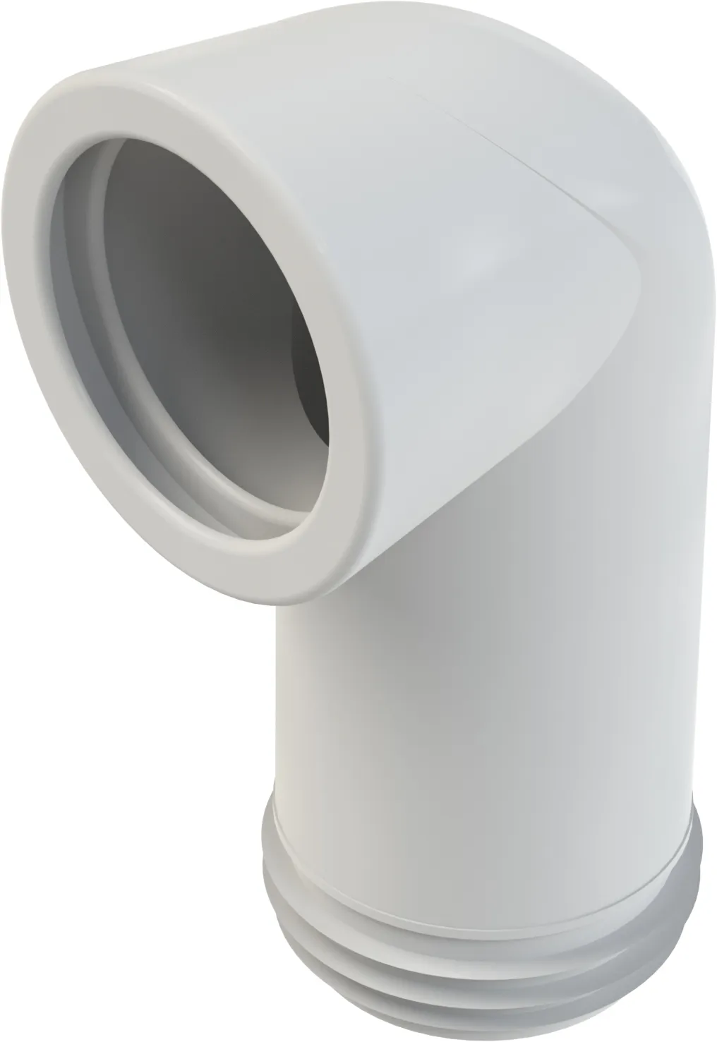 Afvoerbocht no 303C L=180mm, wit