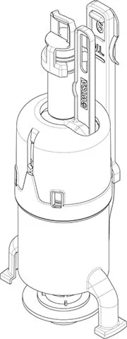 Uitstroommechanisme inclusief bodemkleprubber WISA XS/XT