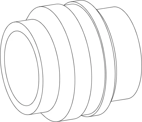 Meermaatsverloopset 32 x 16 mm, zwart