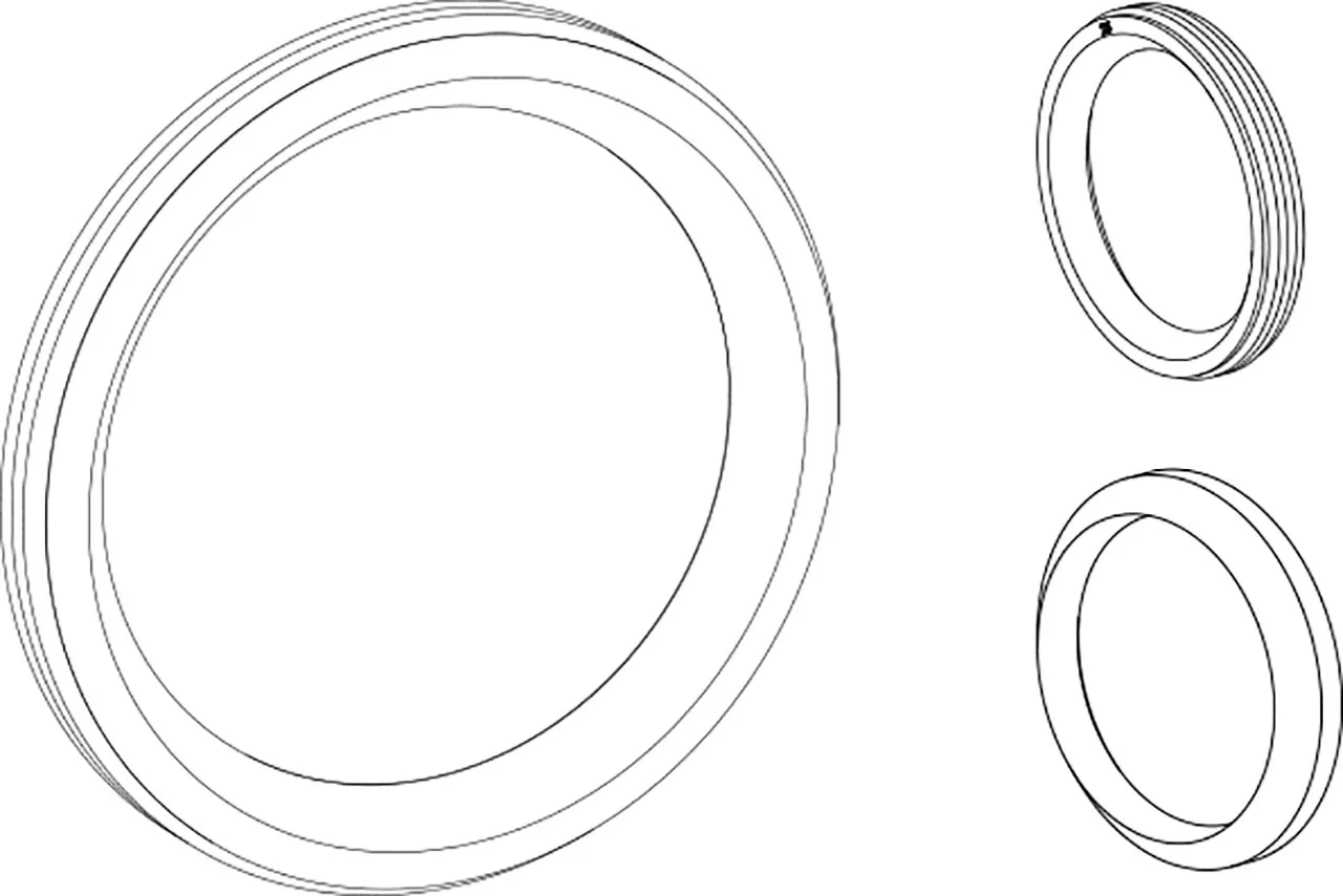 Set afdichtringen voor valpijp en afvoerbocht 90mm, wit