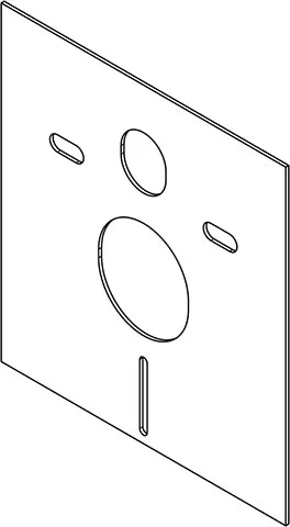Geluidsisolatieset vierkant voor wandcloset en bidet