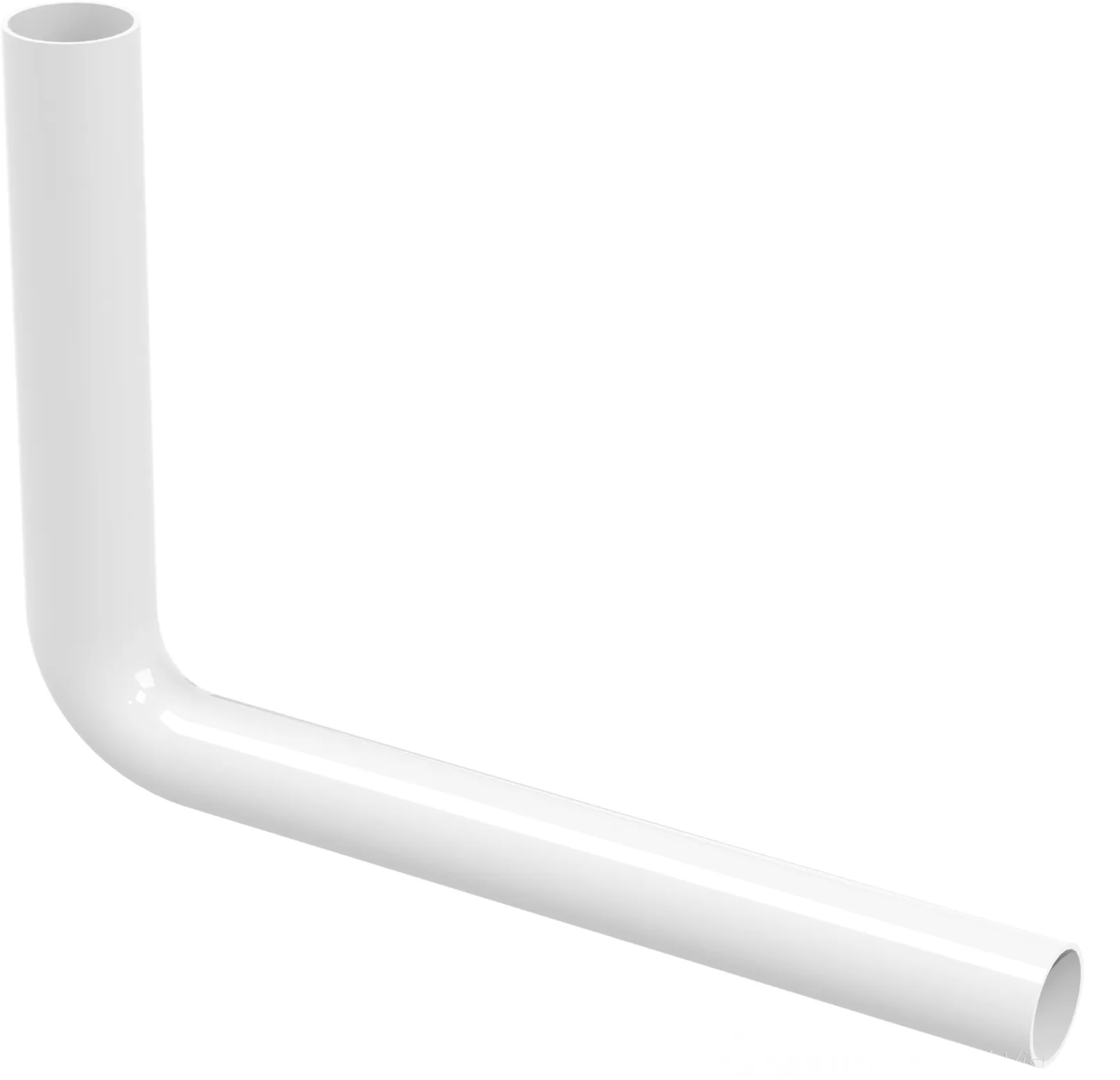 Flush pipe elbow 280 x 400 mm, white