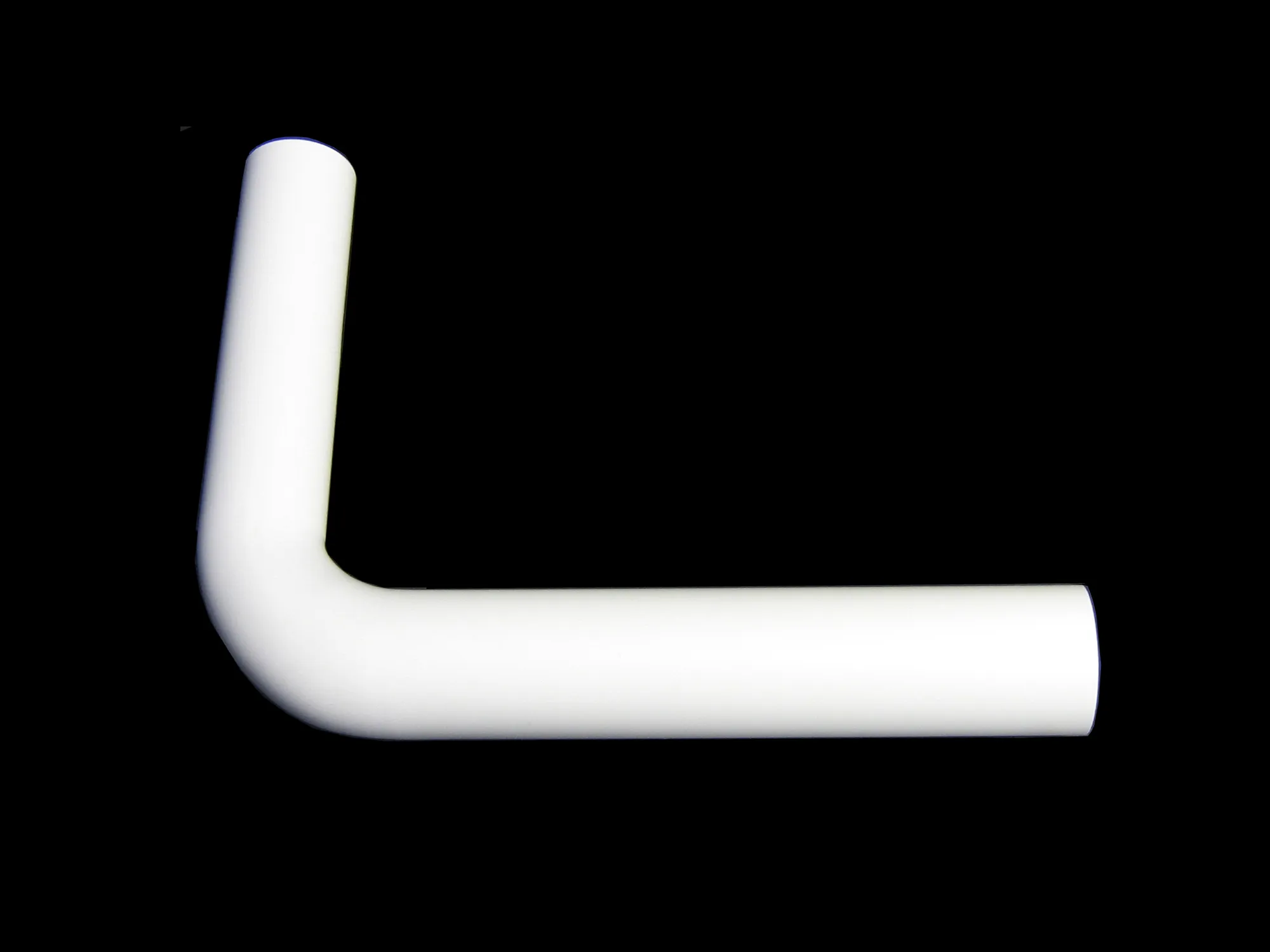 Flush pipe elbow 380 x 210, white