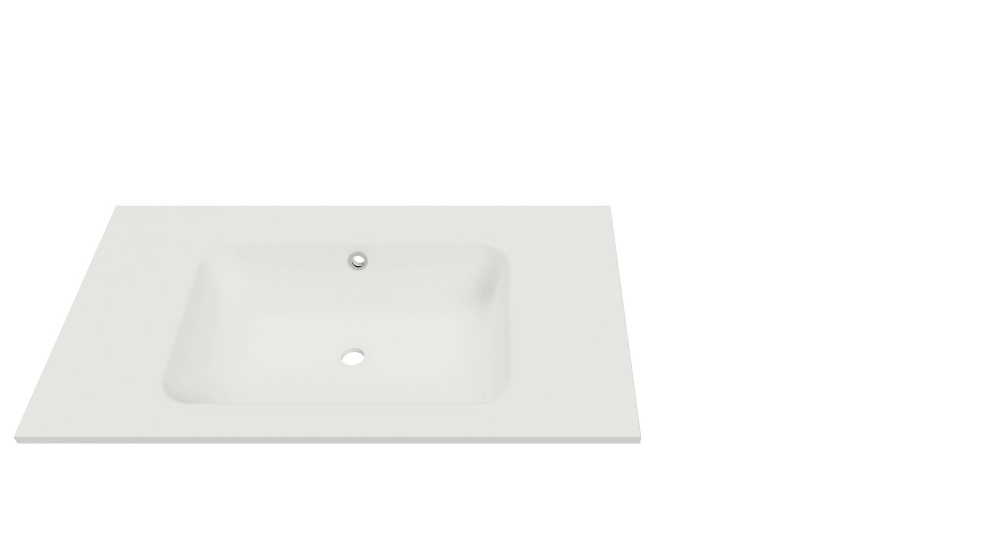 Oriëntatiepunt tweeling Baron Lusso wastafel 80 cm mat wit, zonder kraangat | 5830180418