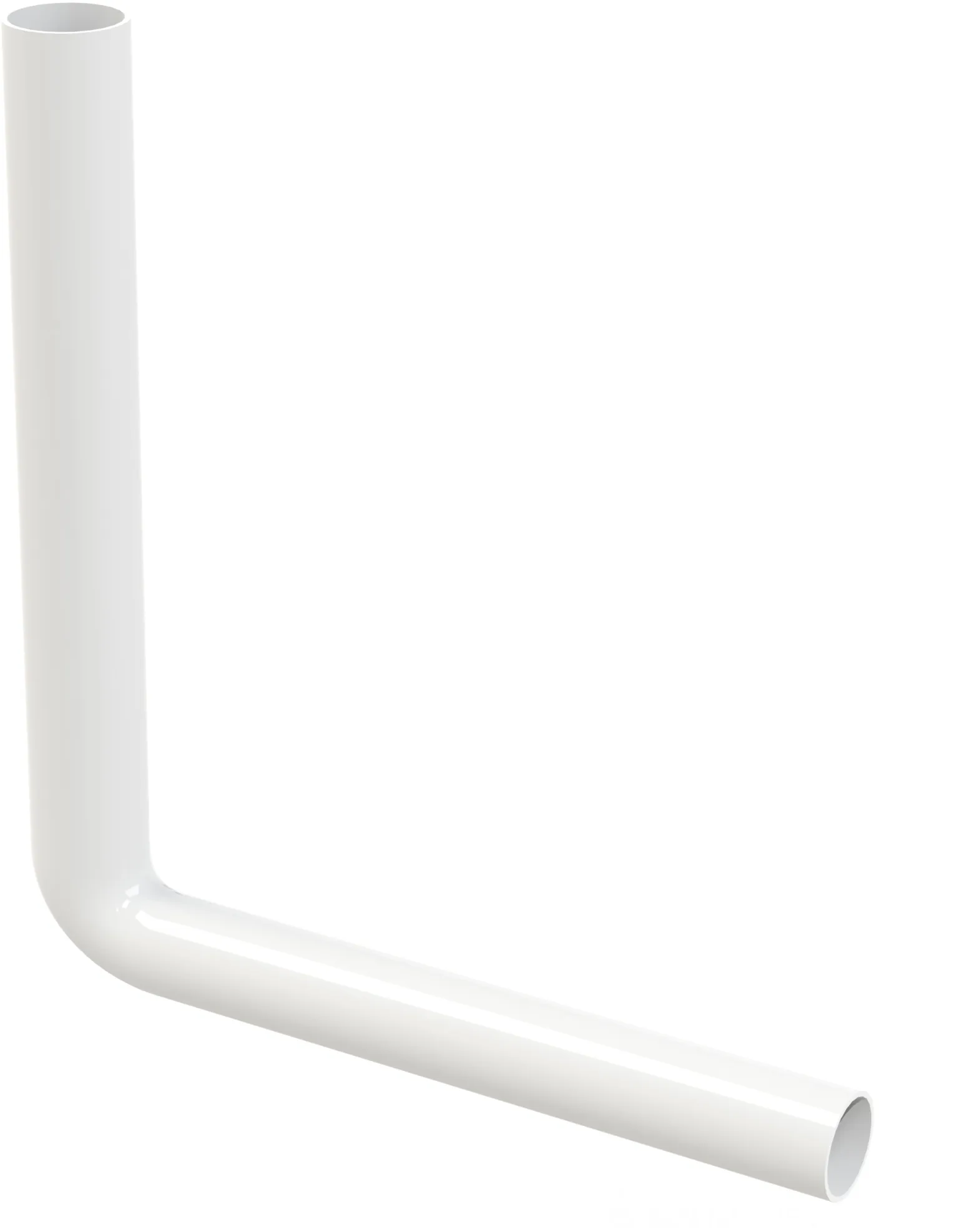 Flush pipe elbow 390 x 350 mm, white