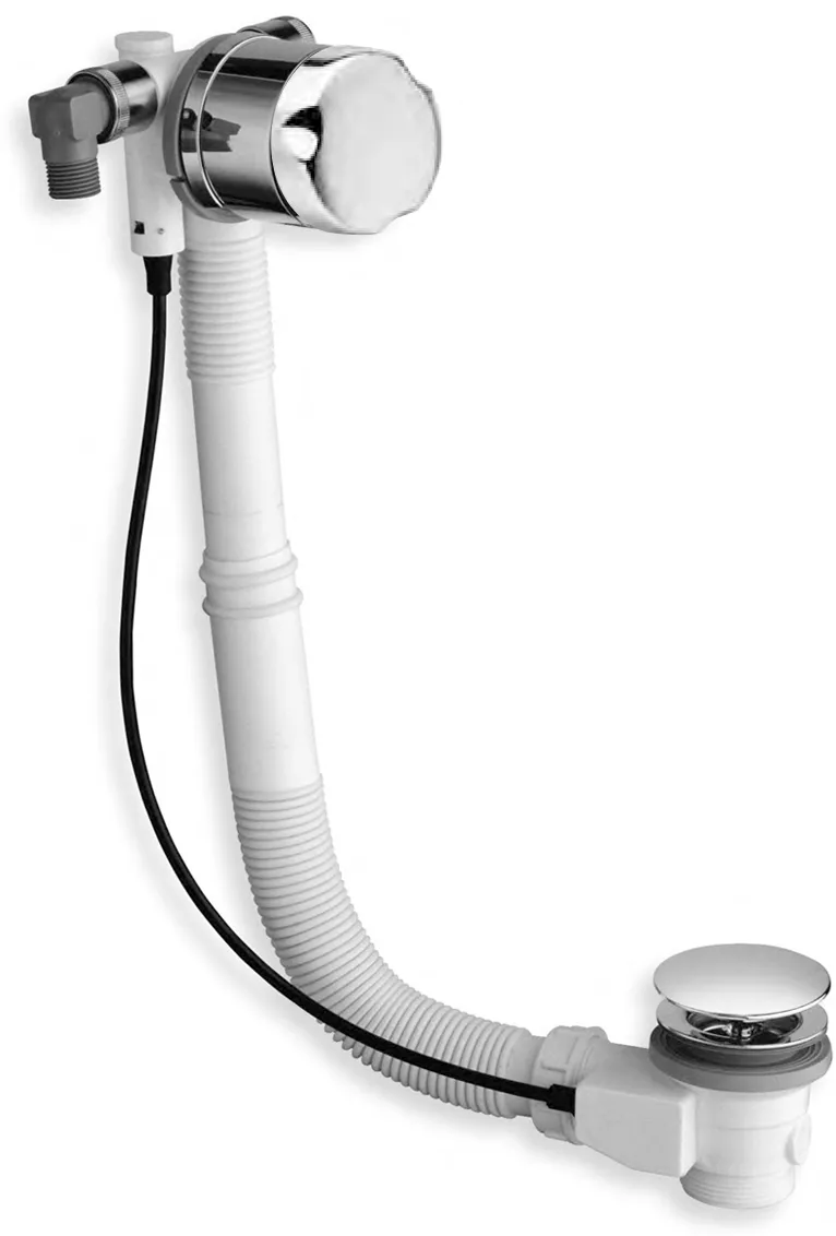 Badafvoer-/inloopcombinatie 57,5 cm, chroom