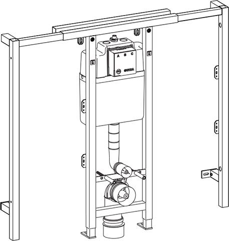 WISA XS L WC frame 118 cm