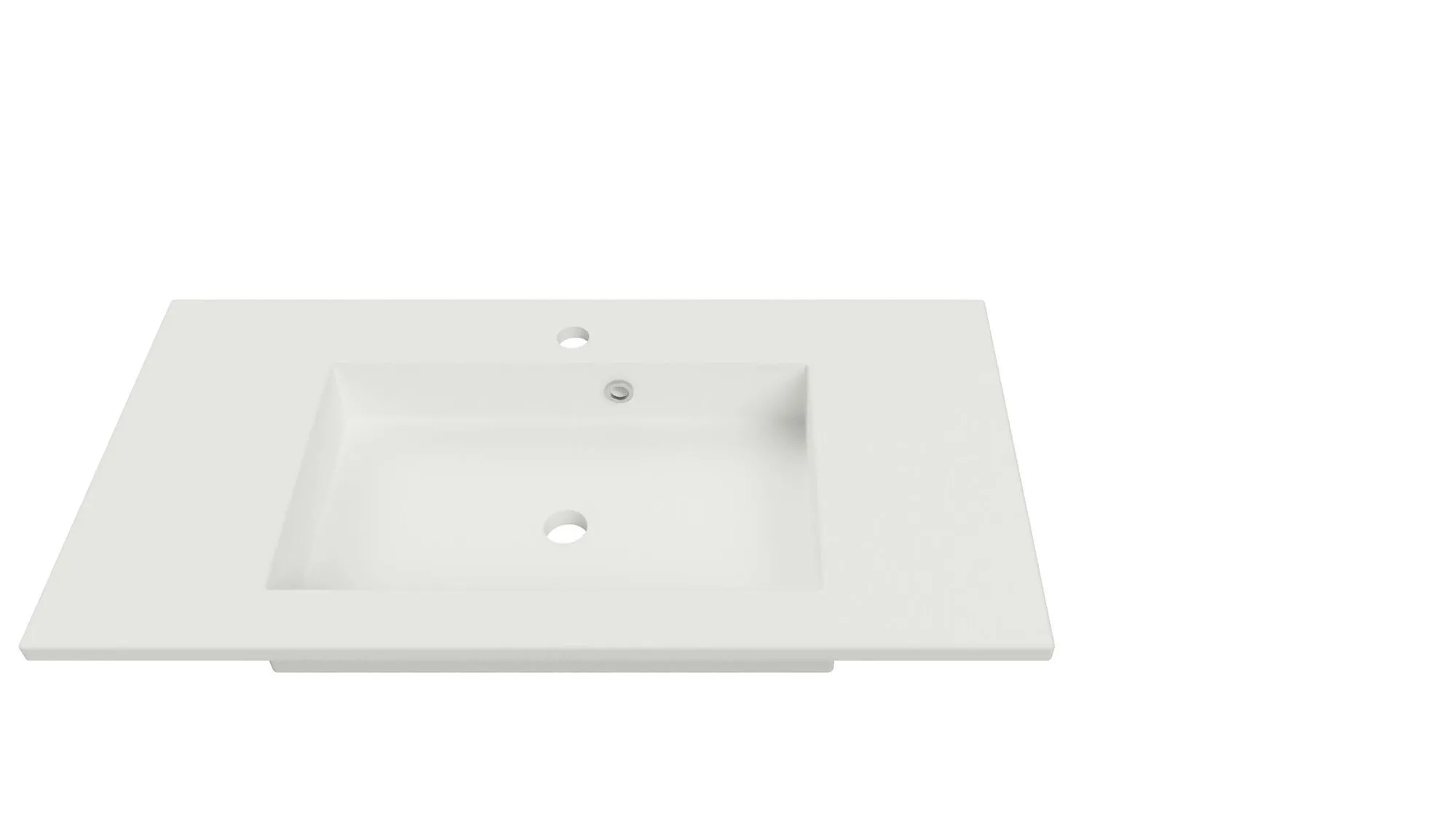 Amaro wastafel 90 cm mat wit, 1 kraangat
