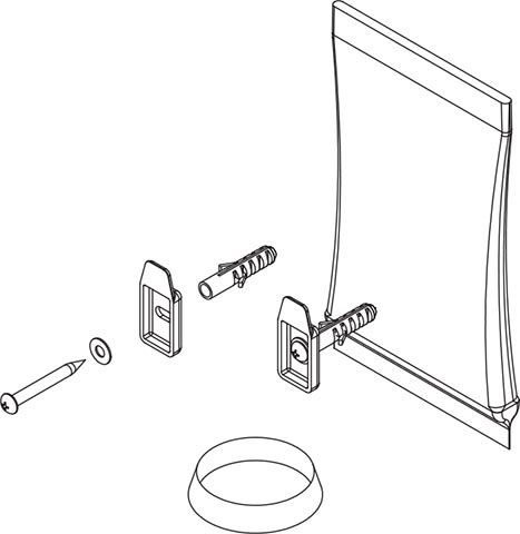 Bevestigingsset reservoir inclusief afdichtring voor valpijp