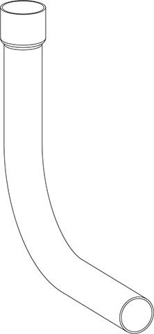 Flush pipe elbow WISA 285, white