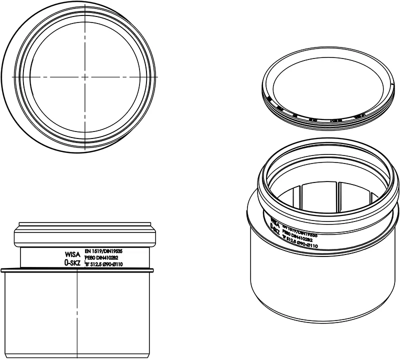 Overgangsstuk PE 90/110