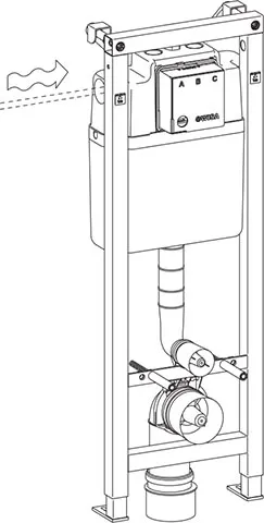 WISA XS Frente WC 112 cm Conexión interna 16 x 2