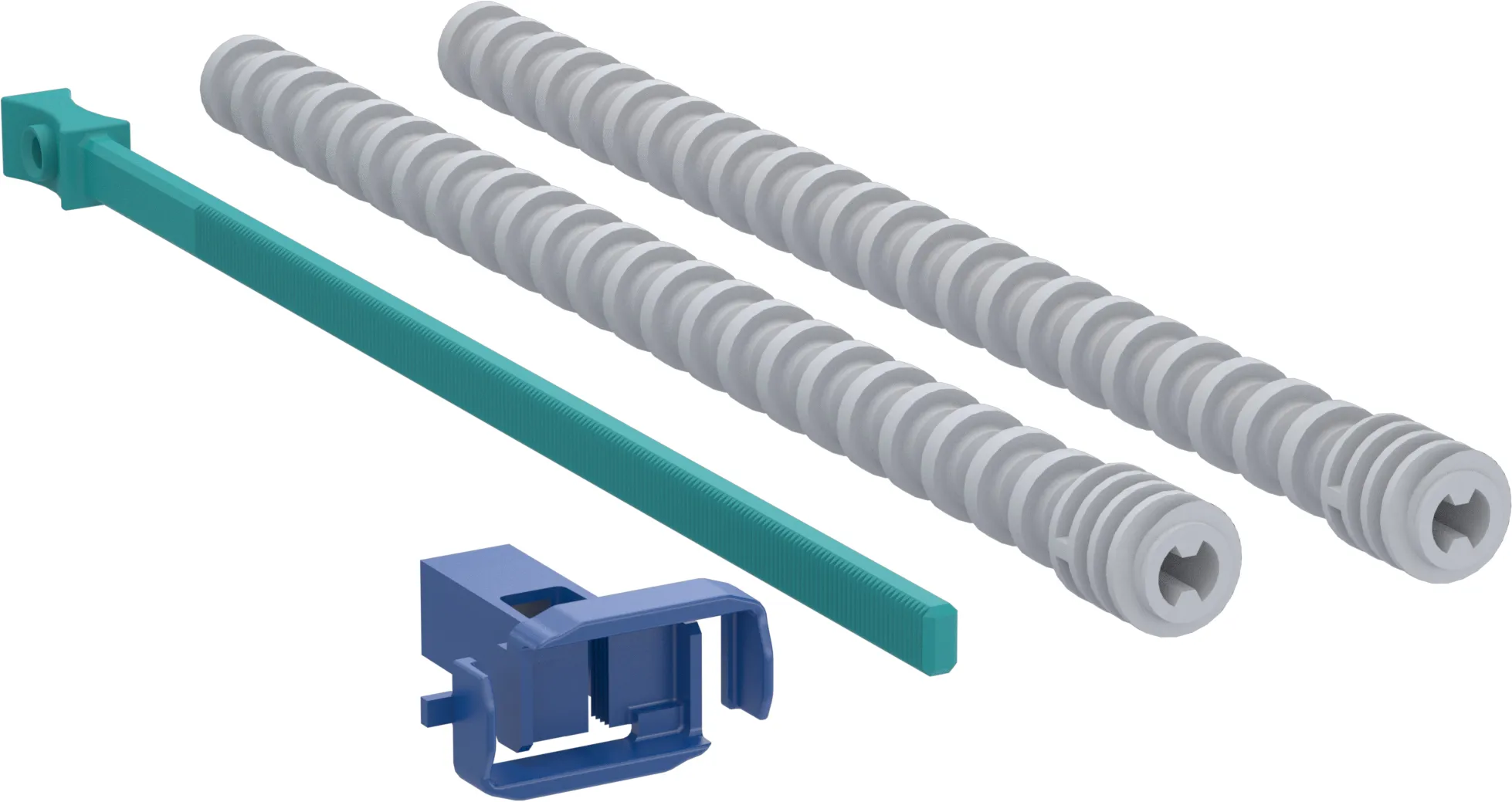 Set of fixation pins and control pins for Quadro FI panels (blue lock)