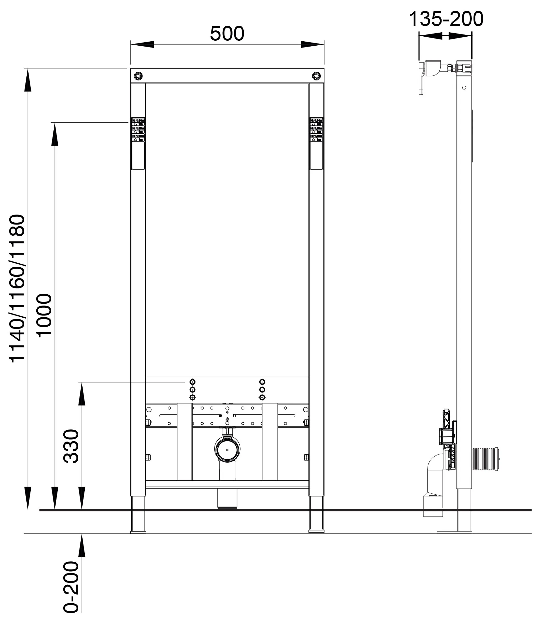 Elemento de bidé WISA XS
