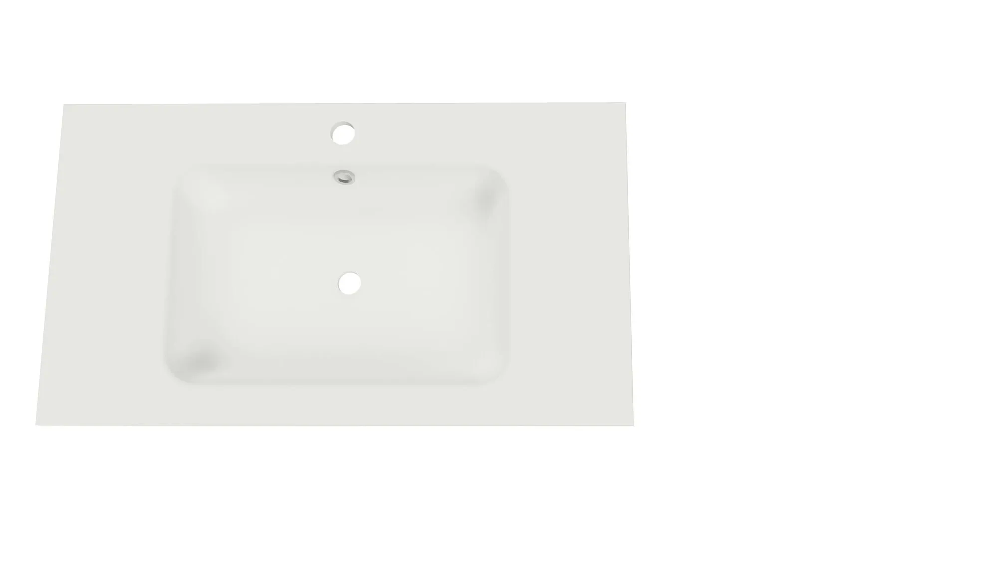 Lusso wastafel 80 cm wit, 1 kraangat