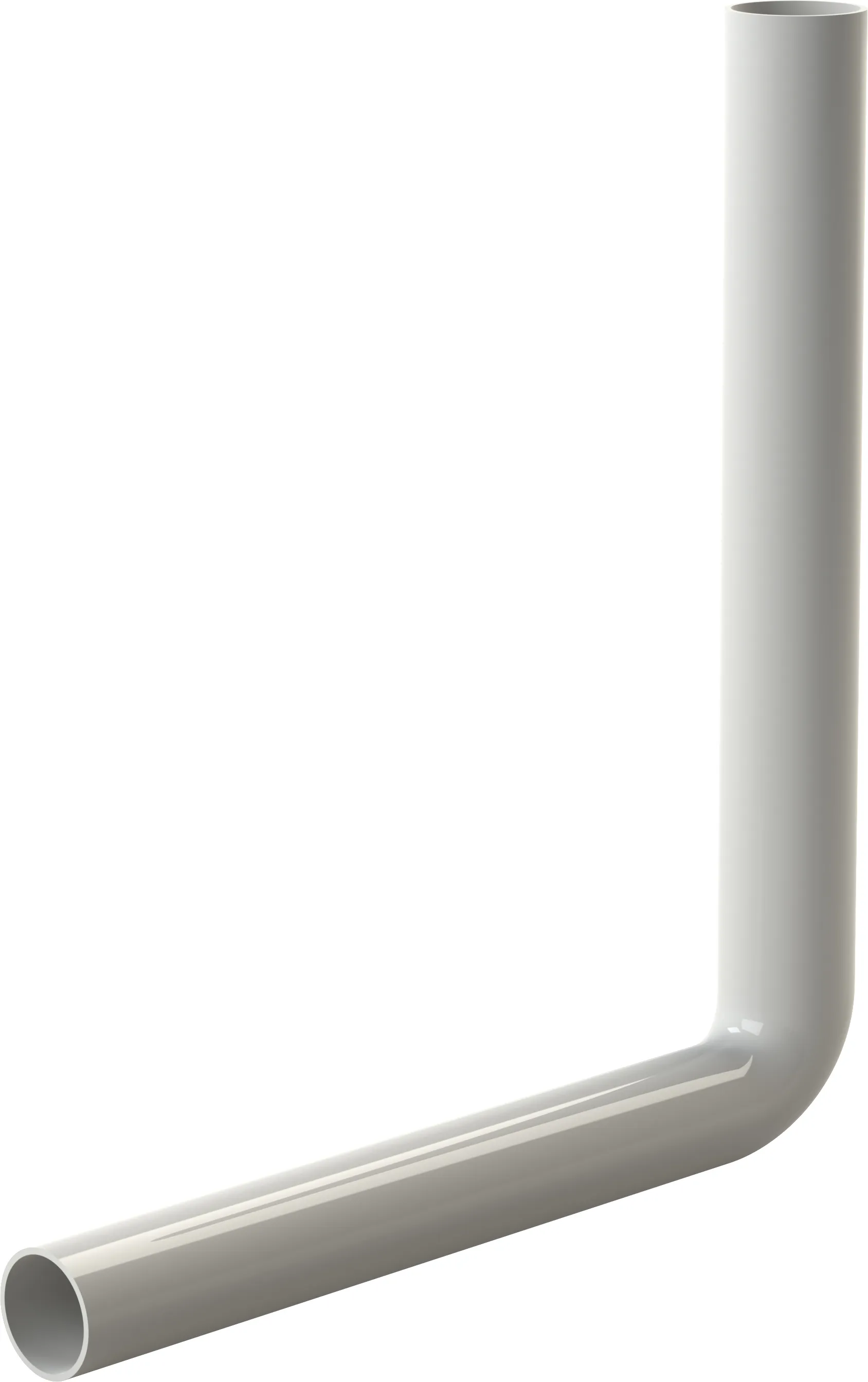 Flush pipe elbow 390 x 350 mm, white