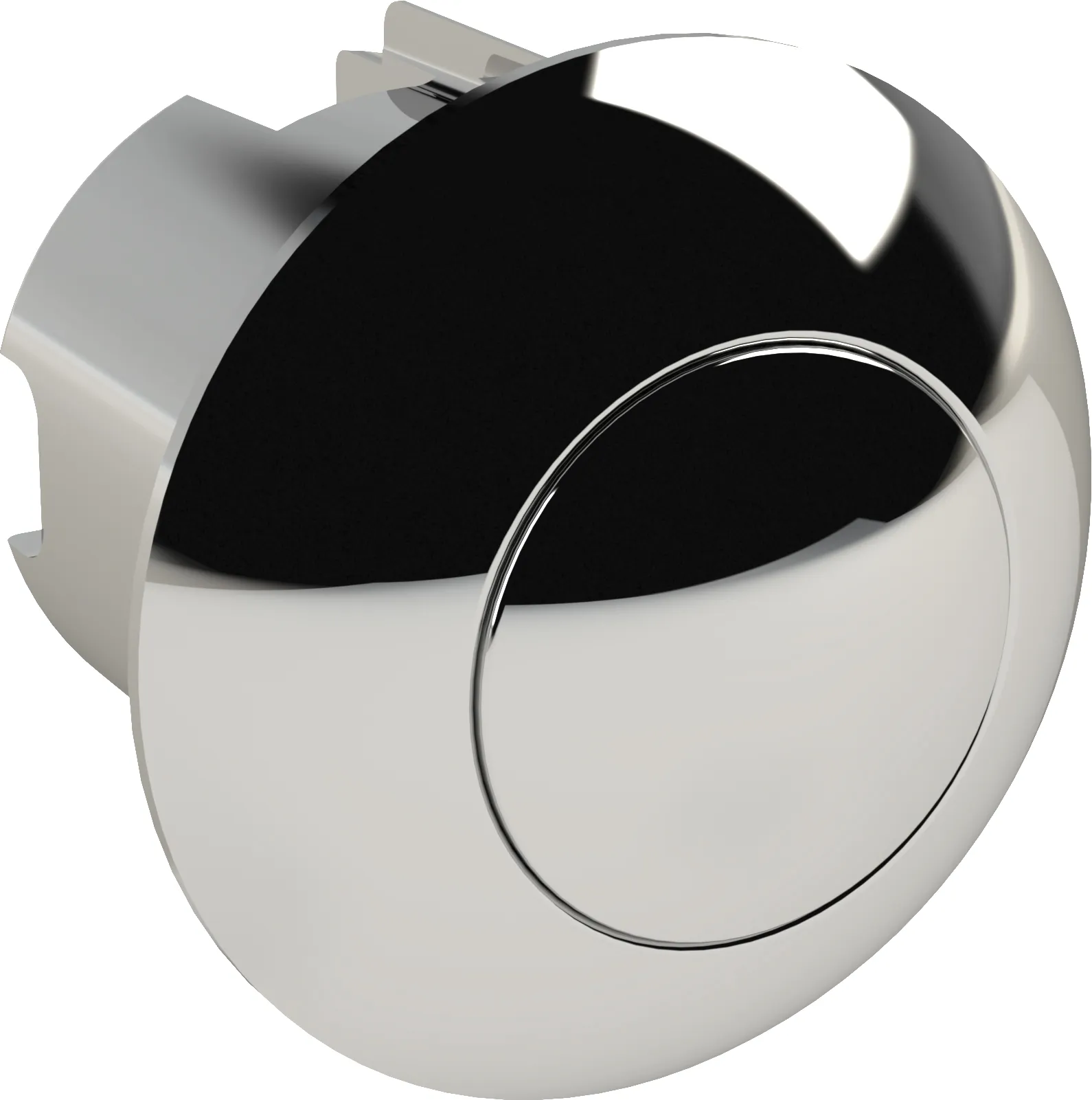 Pneumatic push button chrome