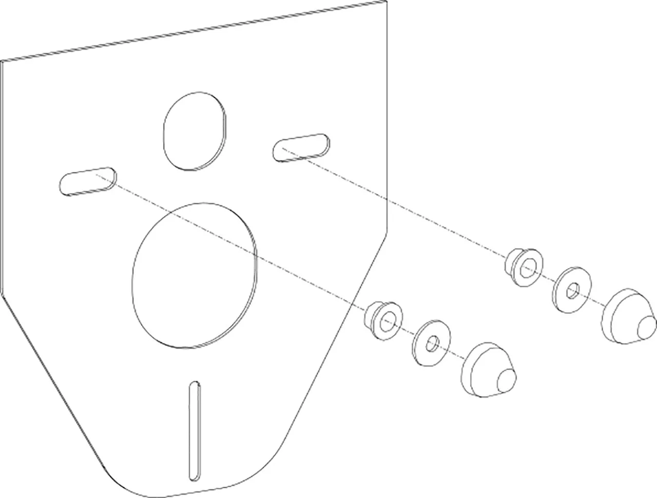 Geluidsisolatieset voor wandcloset en bidet