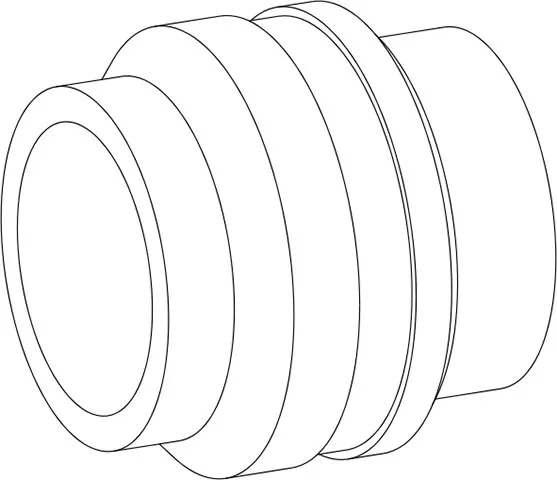 Eenmaatsverloopset 25 x 20 mm, zwart