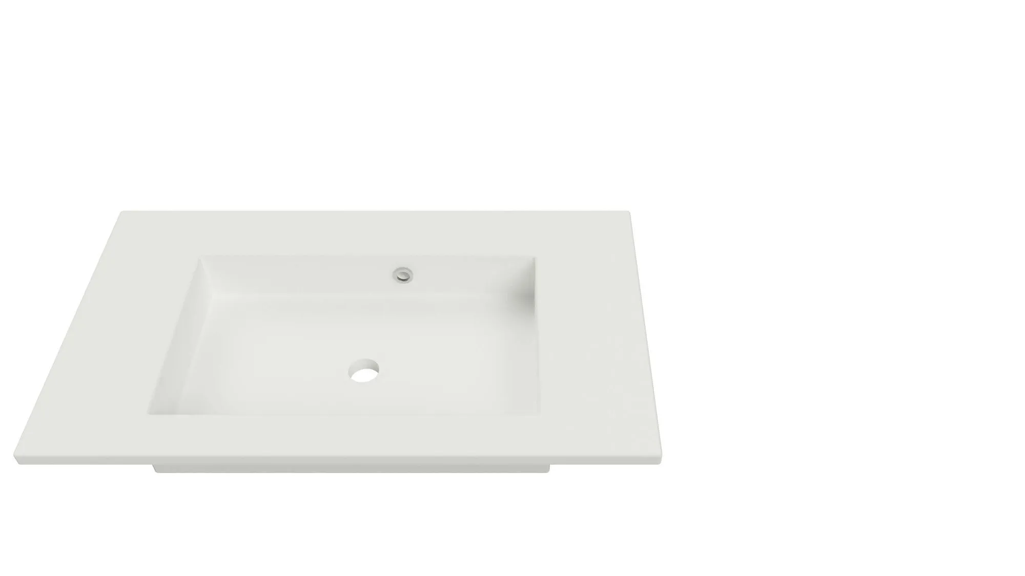 Amaro wastafel 80 cm mat wit, zonder kraangat