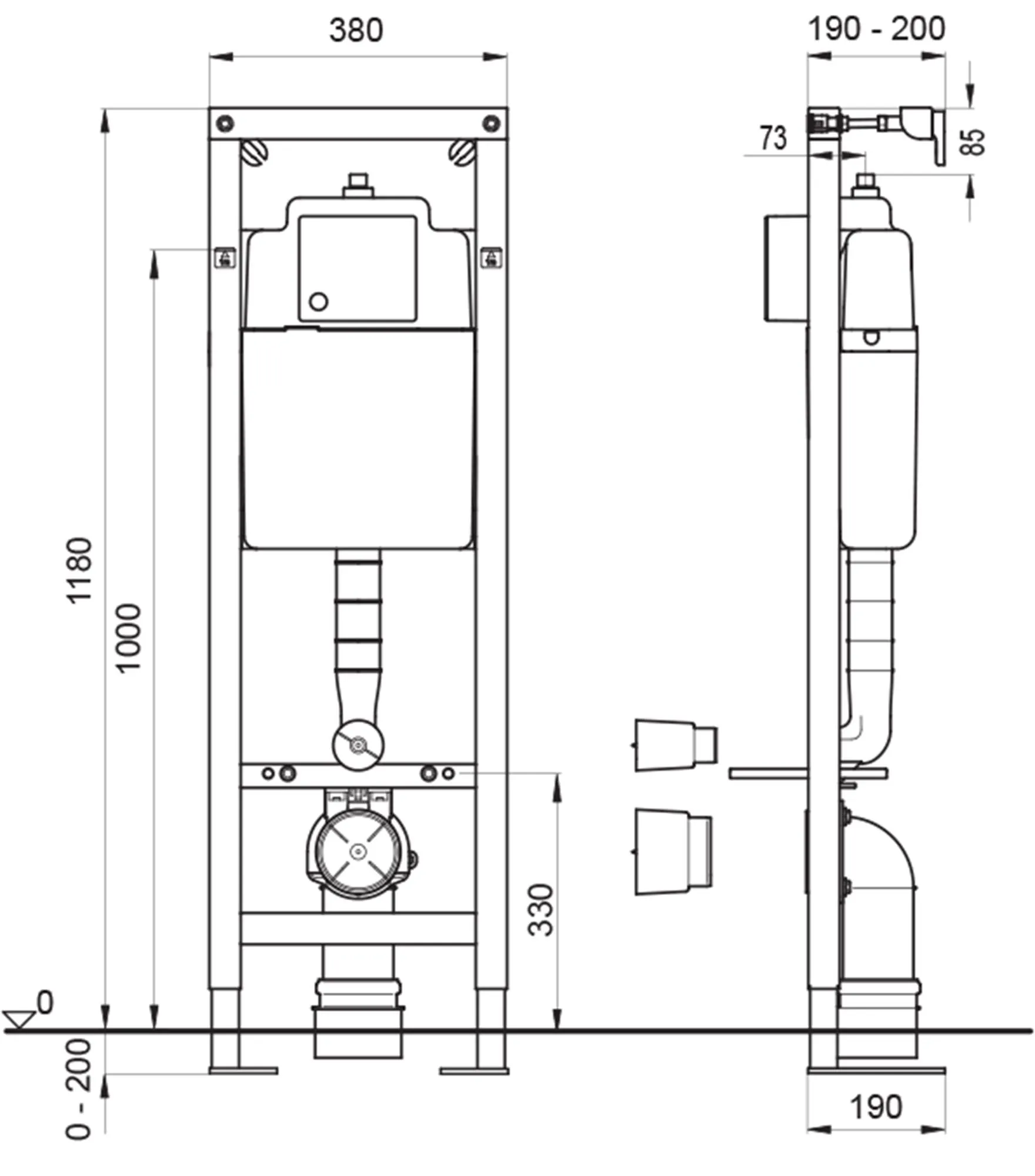 WISA XS WC T 90/100 MM RE-ENFORCED FEET