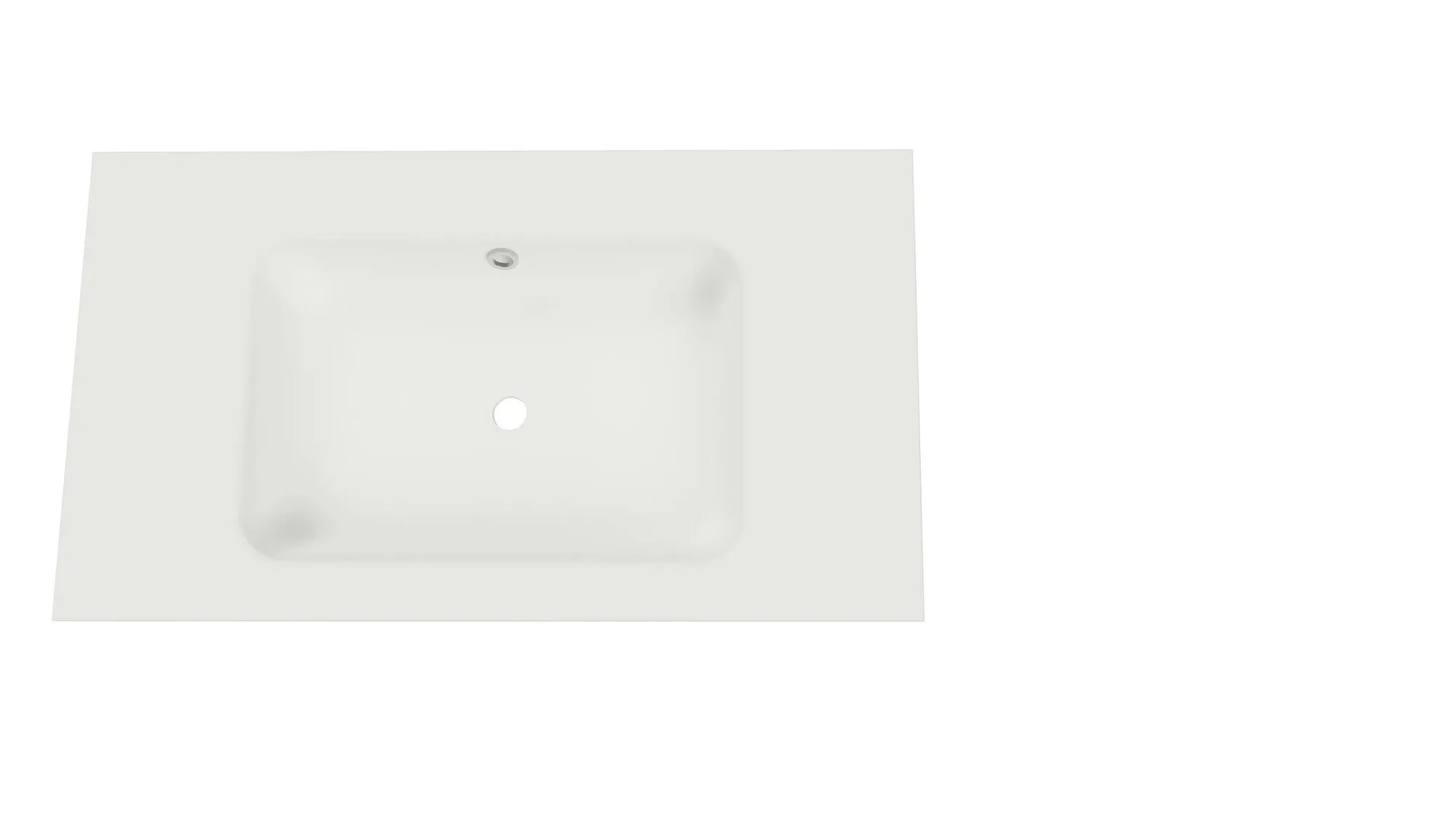 Lusso wastafel 80 cm wit, zonder kraangat