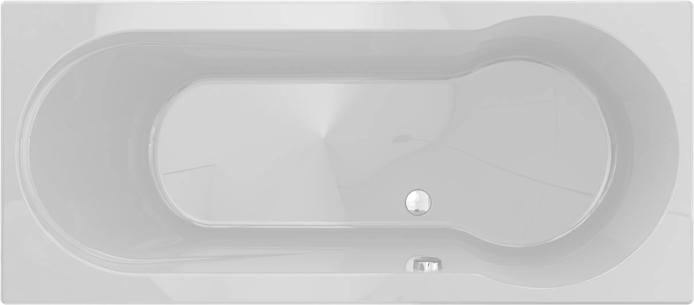 New Fontana rechts 170x75 cm, wit