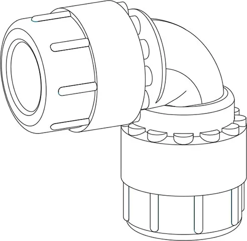 Simplast knie 16 mm, zwart