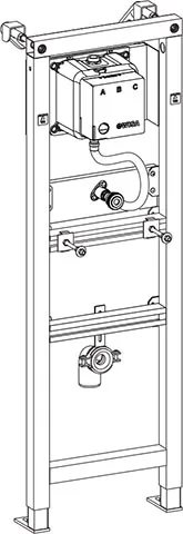 WISA XS Urinoir mechanisch voor panelen XS